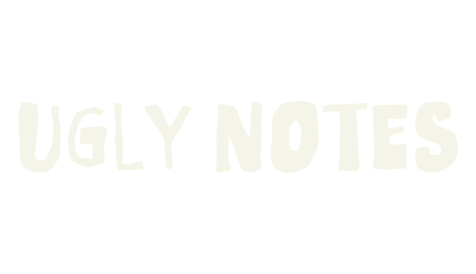 Ugly Notes, handwritten font preview