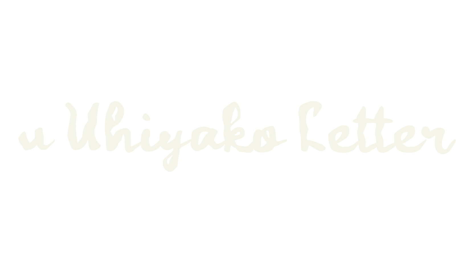 u Uhiyako Letter, fashion script font preview