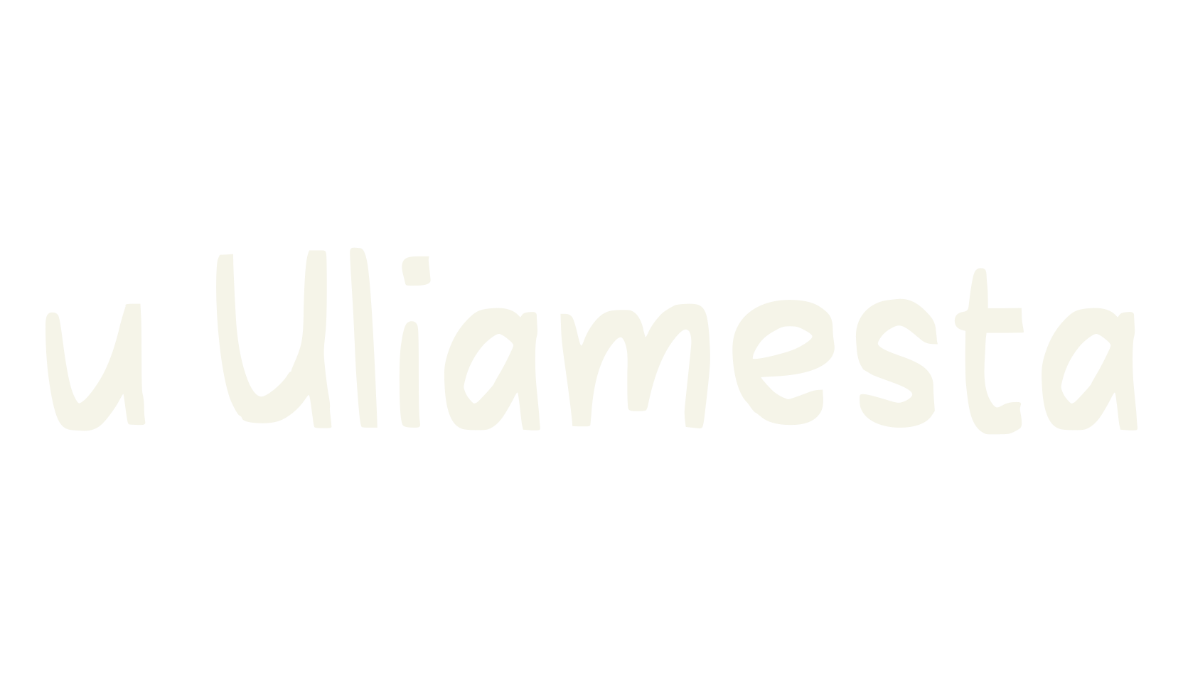 u Uliamesta, handwritten font preview