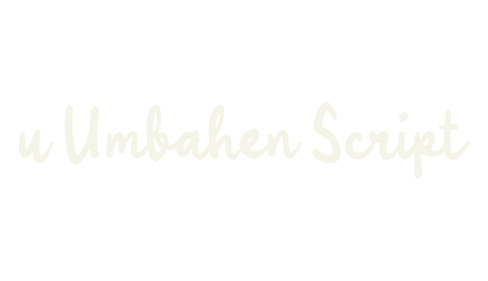 u Umbahen Script, fashion script font preview
