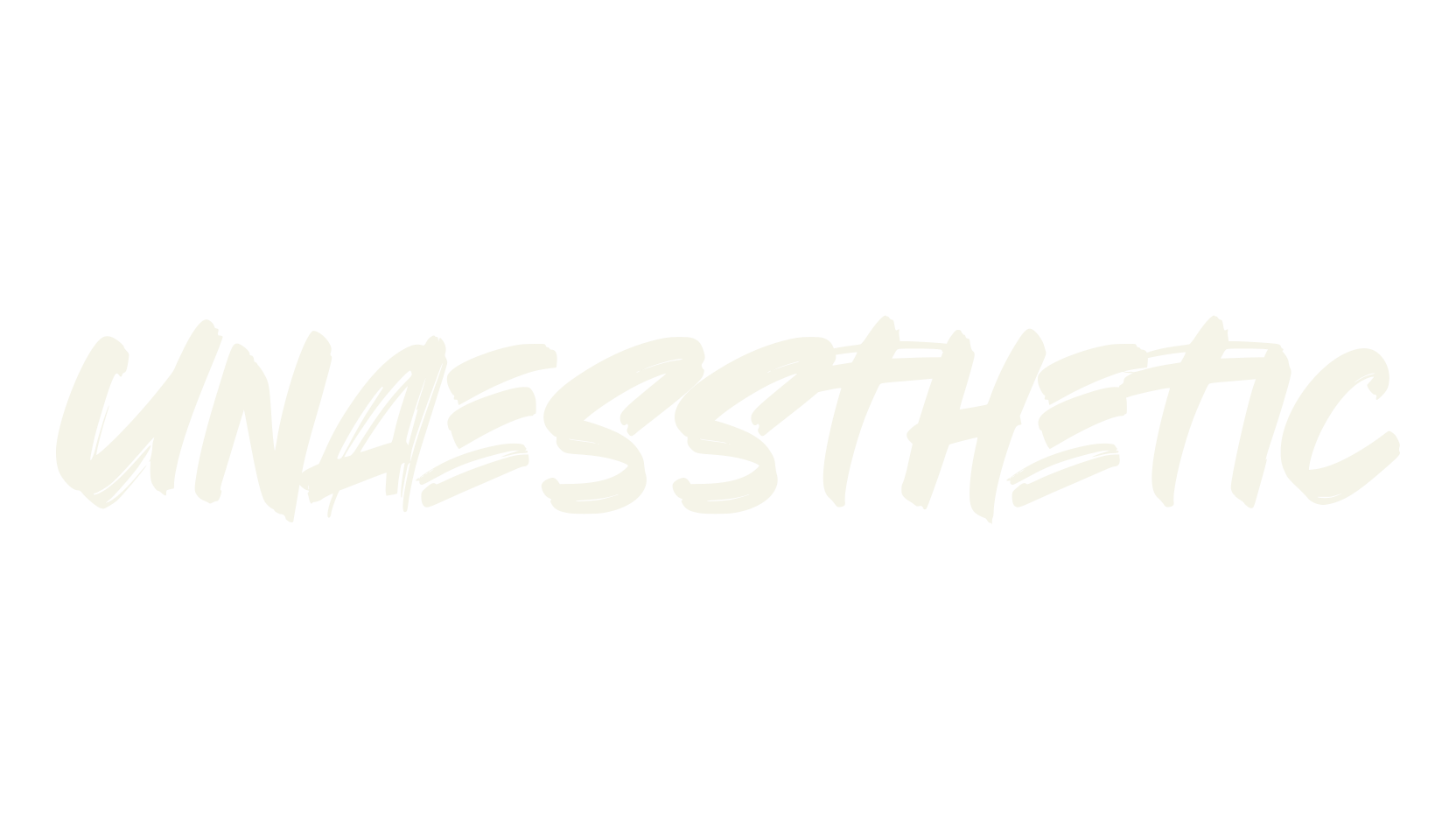 Unaessthetic, brush font preview