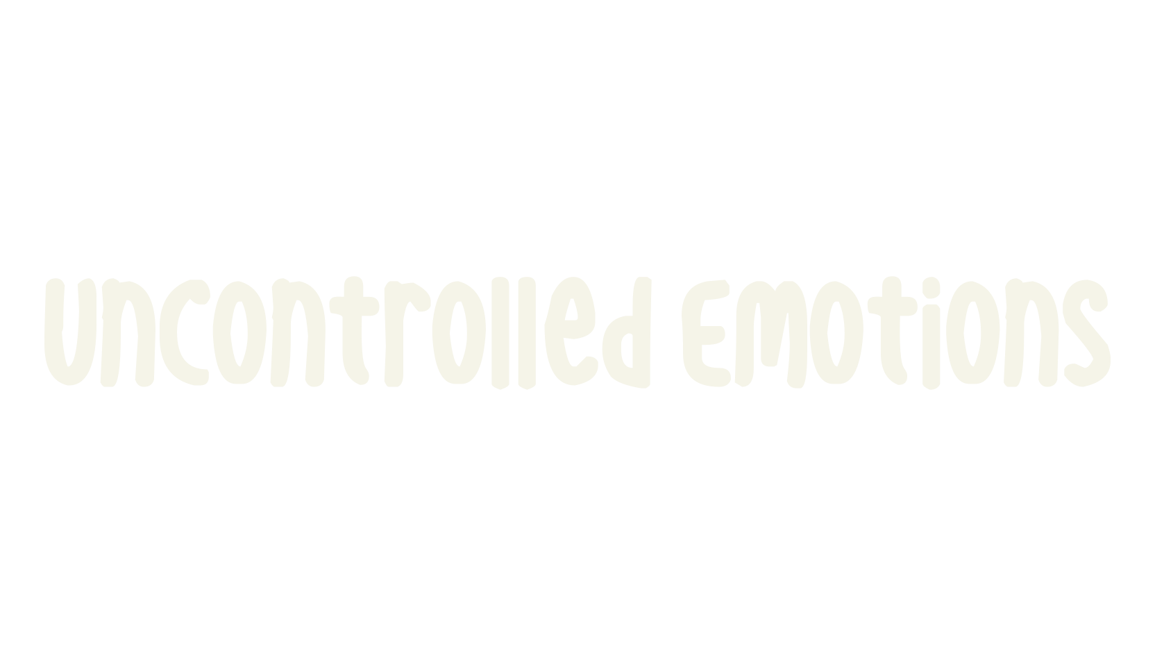 Uncontrolled Emotions, bold font preview