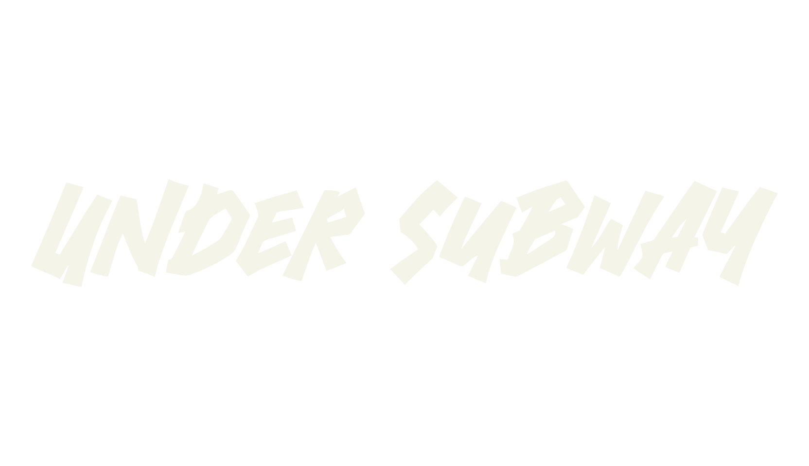 Under Subway, handwritten font preview