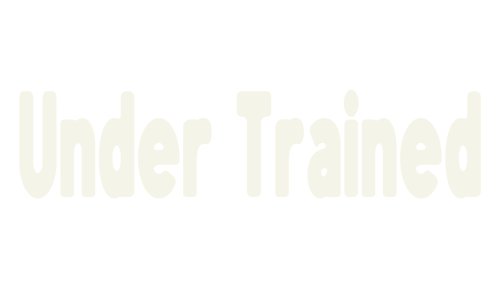 Under Trained, 1990s font preview