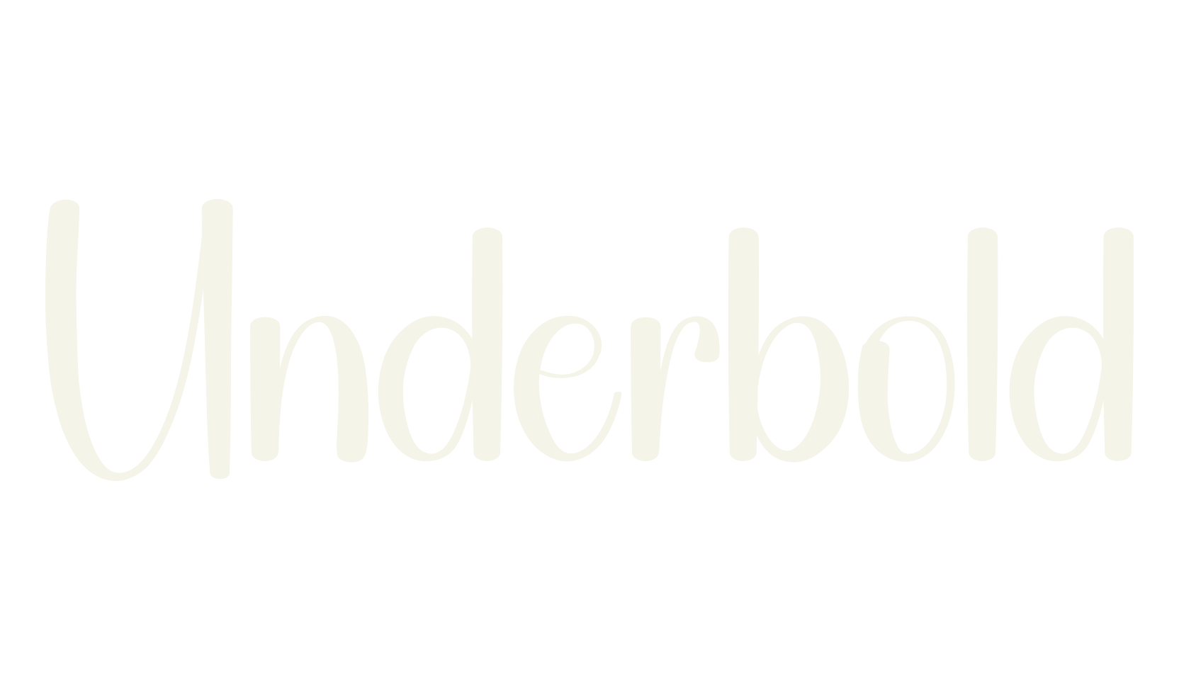 Underbold, handwriting font preview