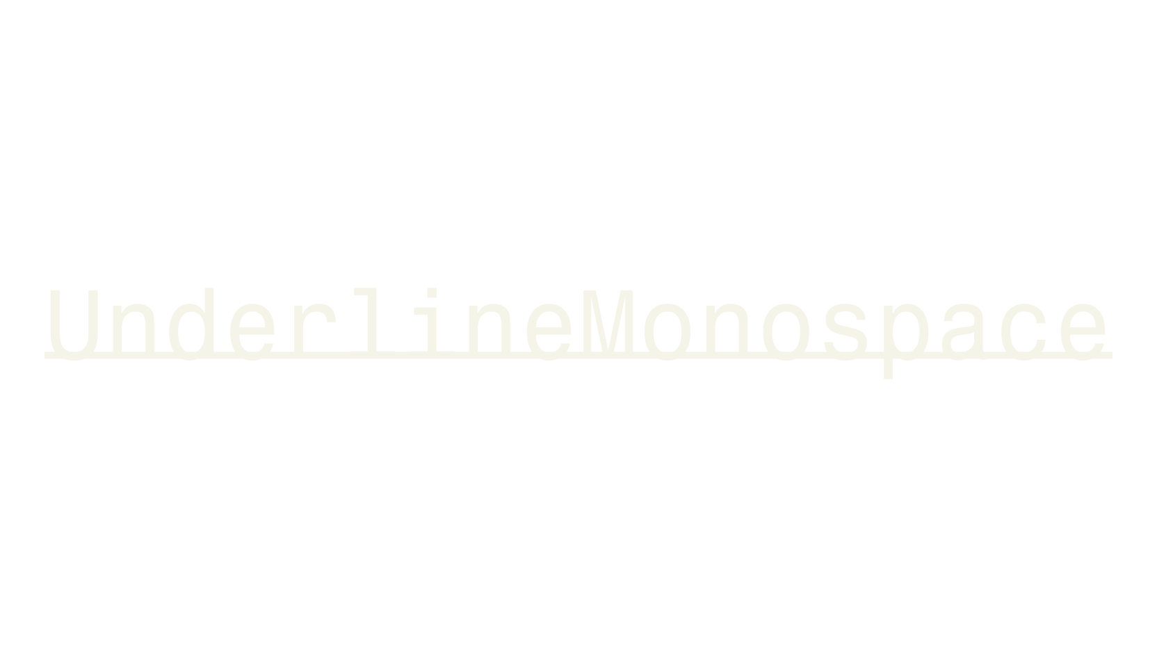 UnderlineMonospace, display market font preview
