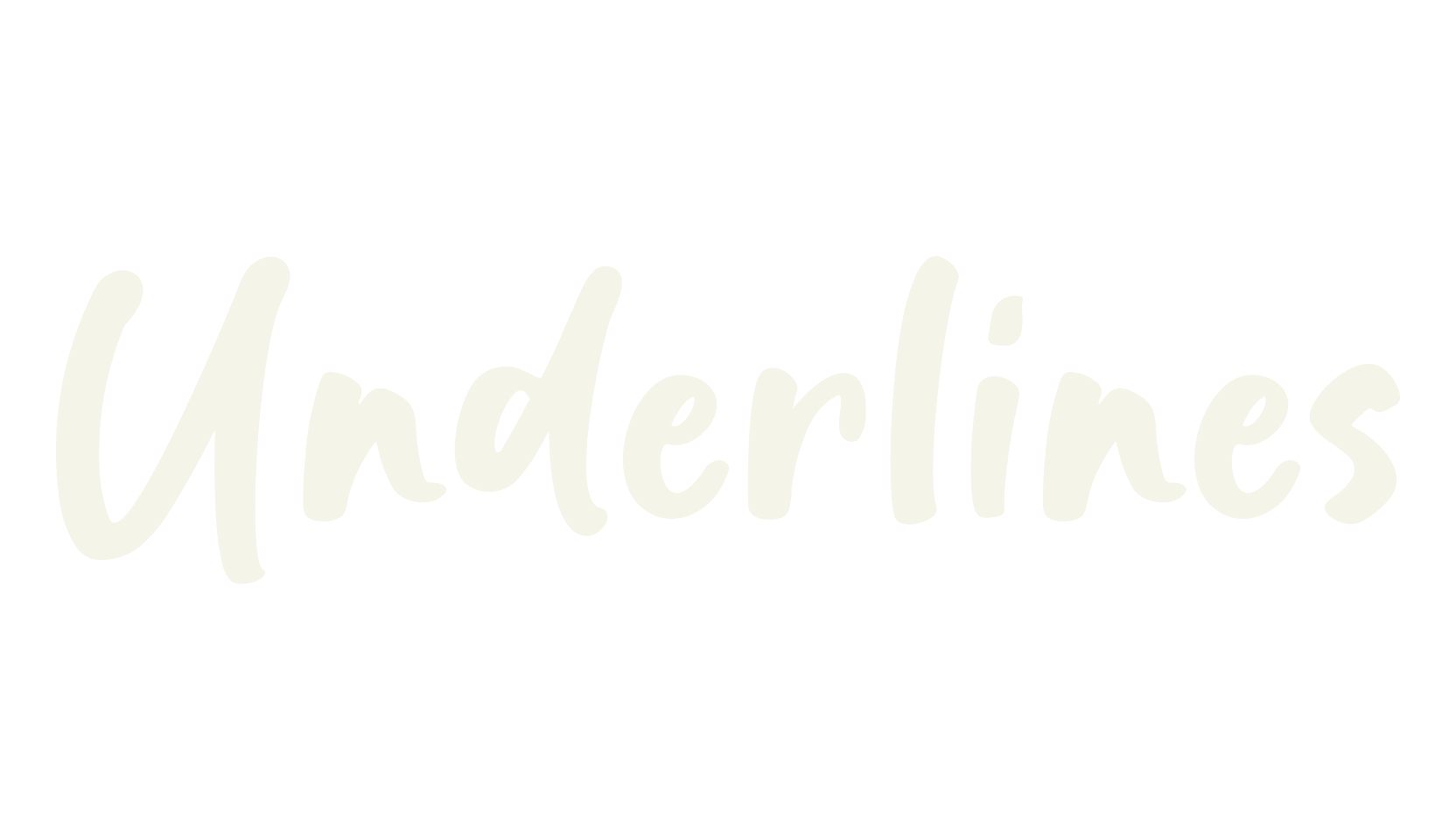 Underlines, handwriting font preview