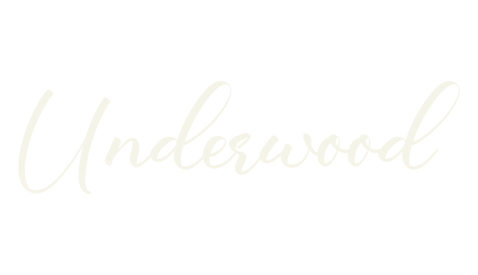 Underwood, cursive font preview