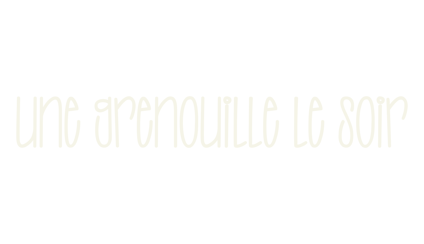 UNE GRENOUILLE LE SOIR, display font preview