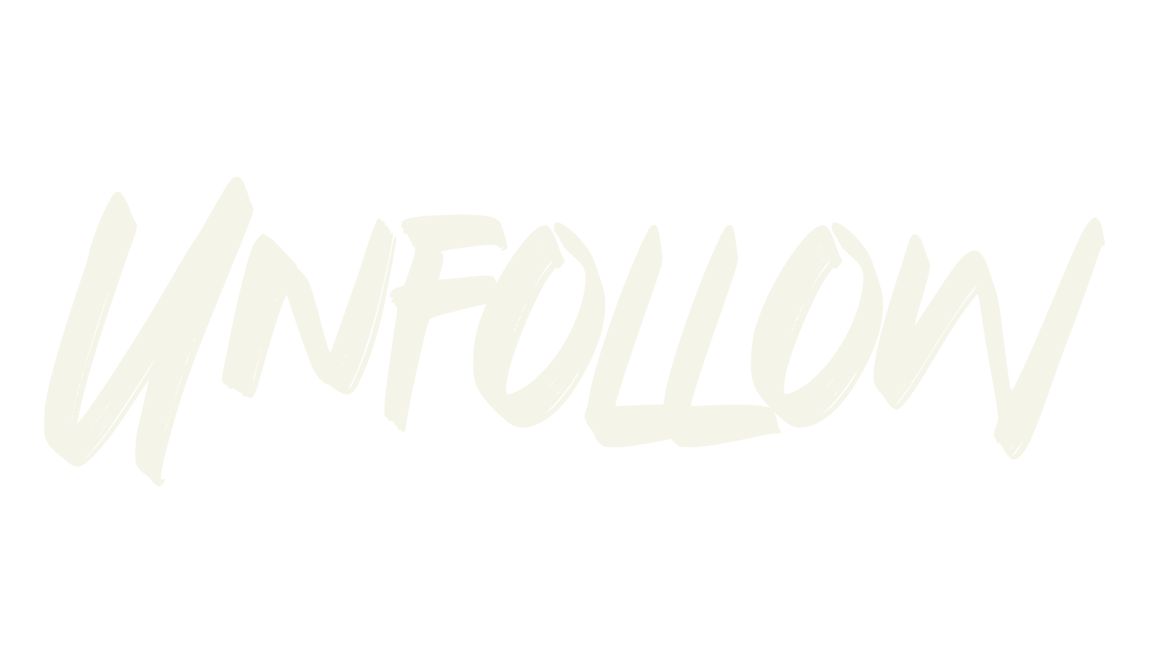 Unfollow, modern font preview