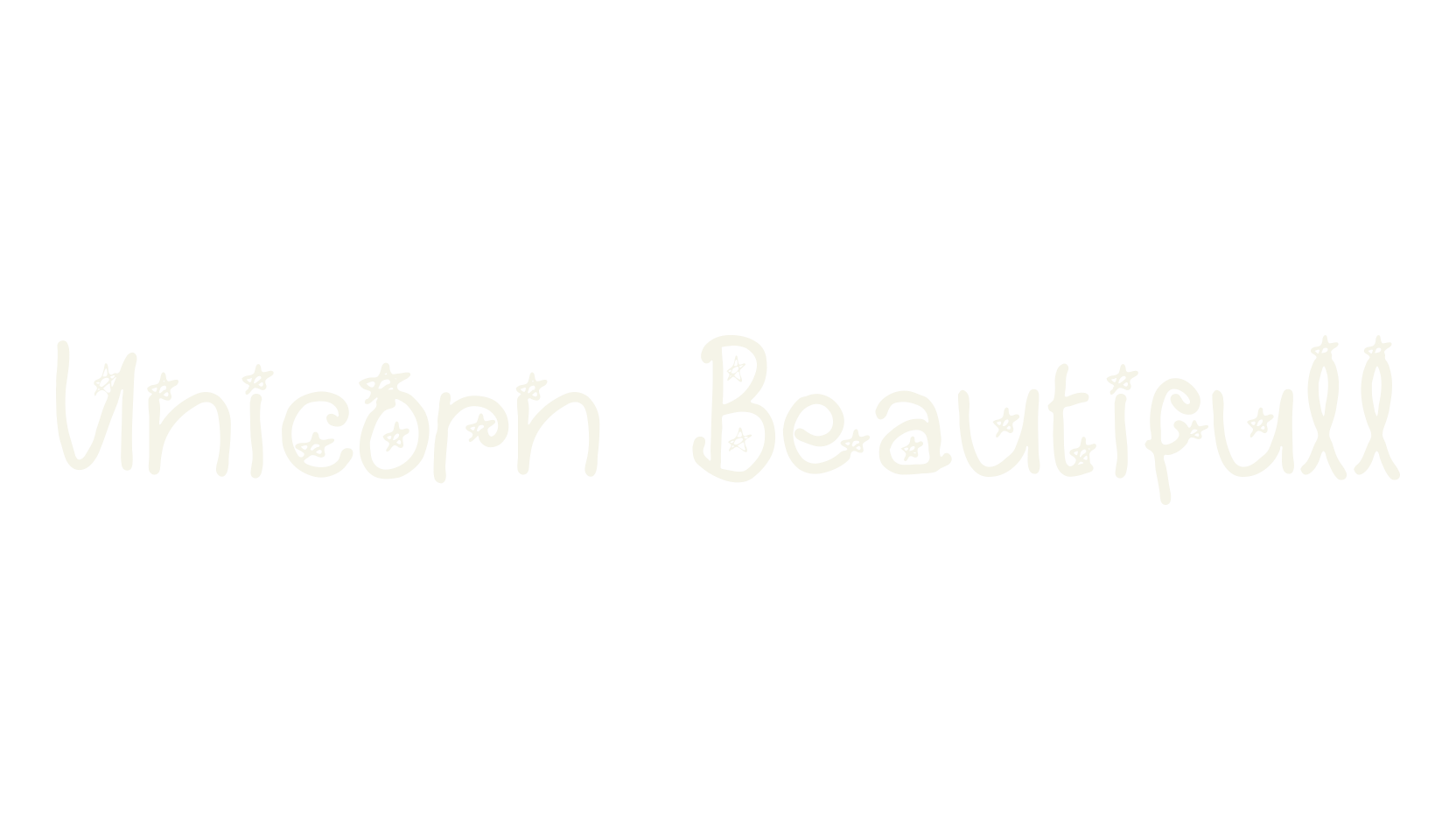Unicorn Beautifull, cute font preview