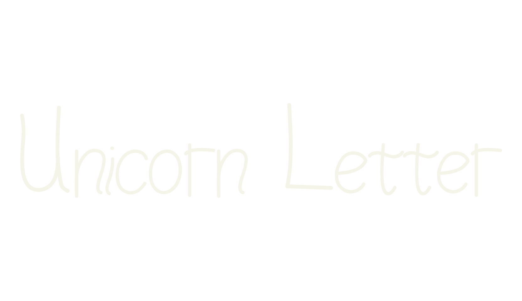 Unicorn Letter, handwriting font preview