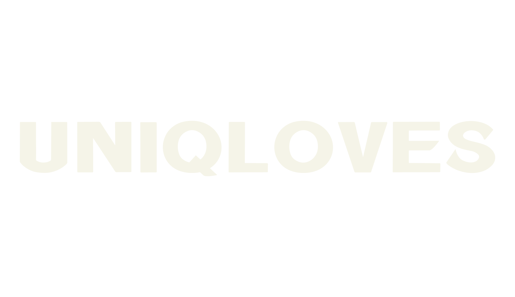 Uniqloves, logo font preview