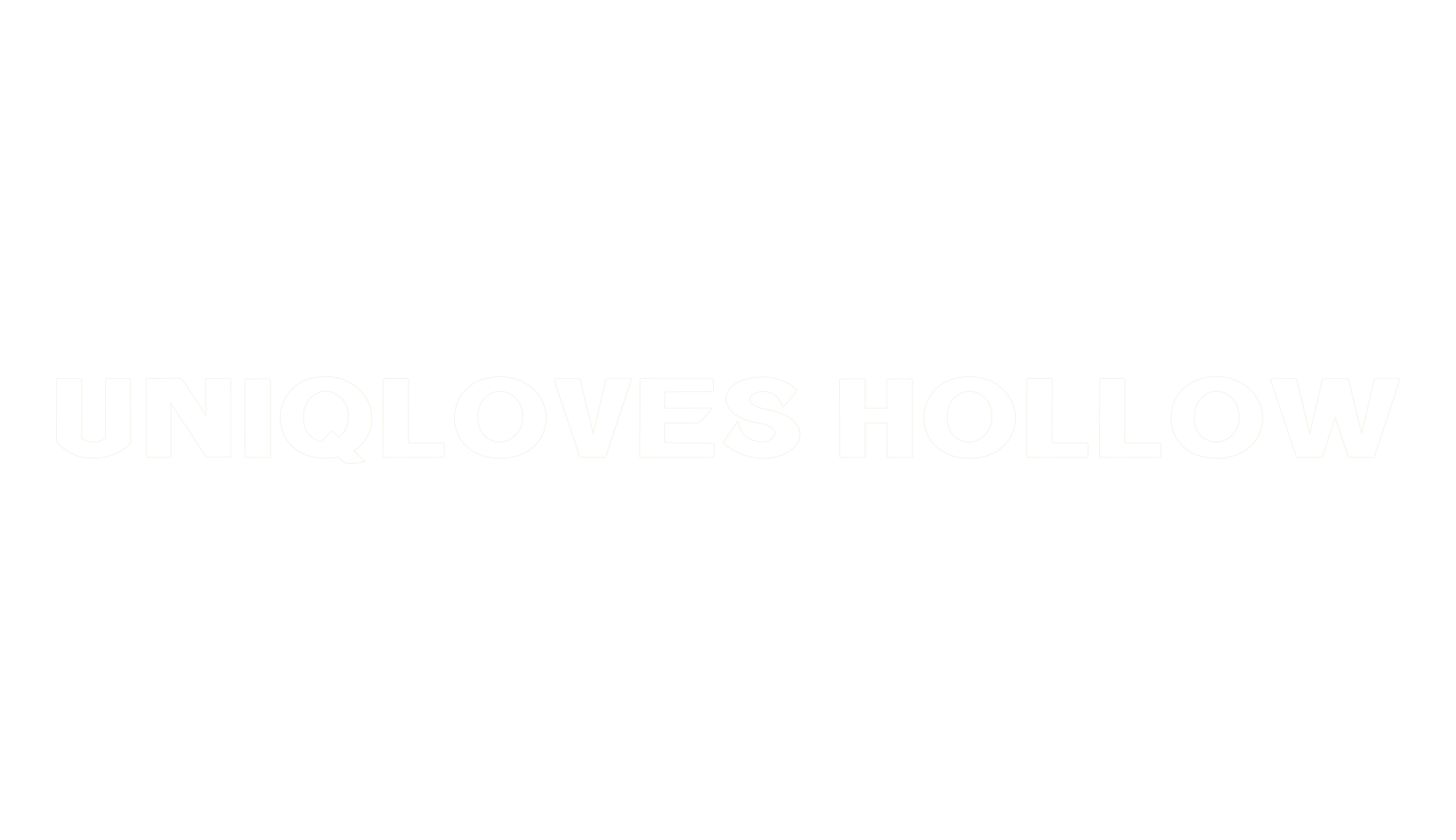 Uniqloves Hollow, futuristic font preview