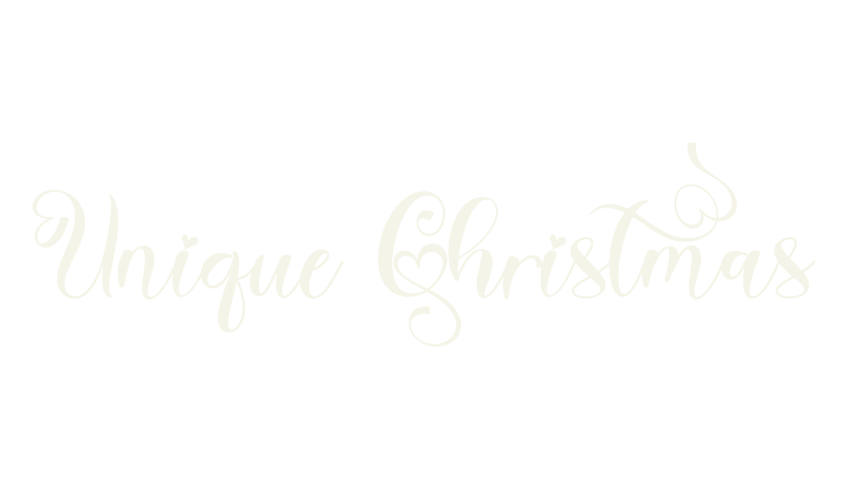 Unique Christmas, print font preview