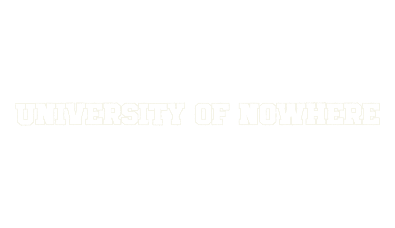 University of Nowhere, display market font preview