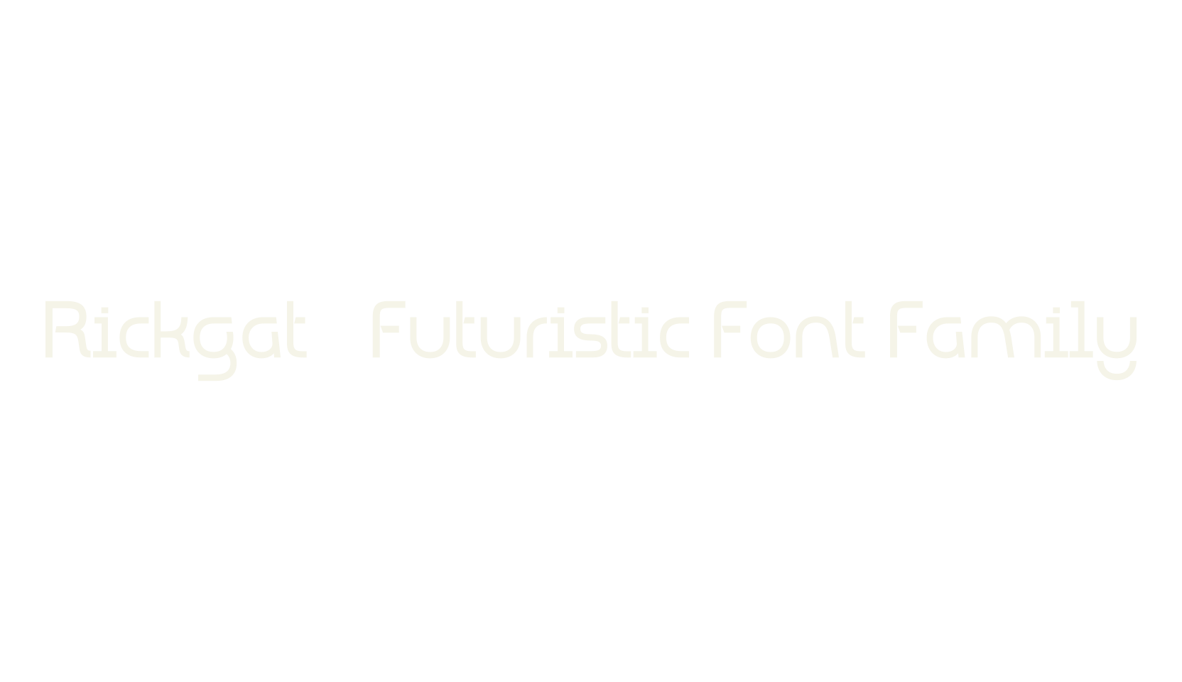 Rickgat – Futuristic Font Family, futuristic font preview