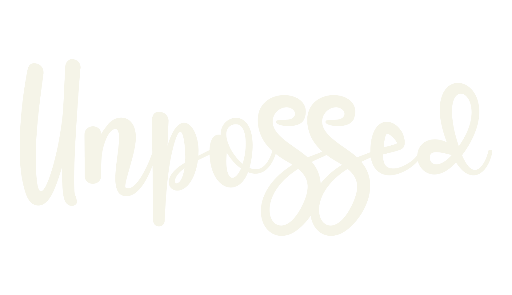 Unpossed, script font preview