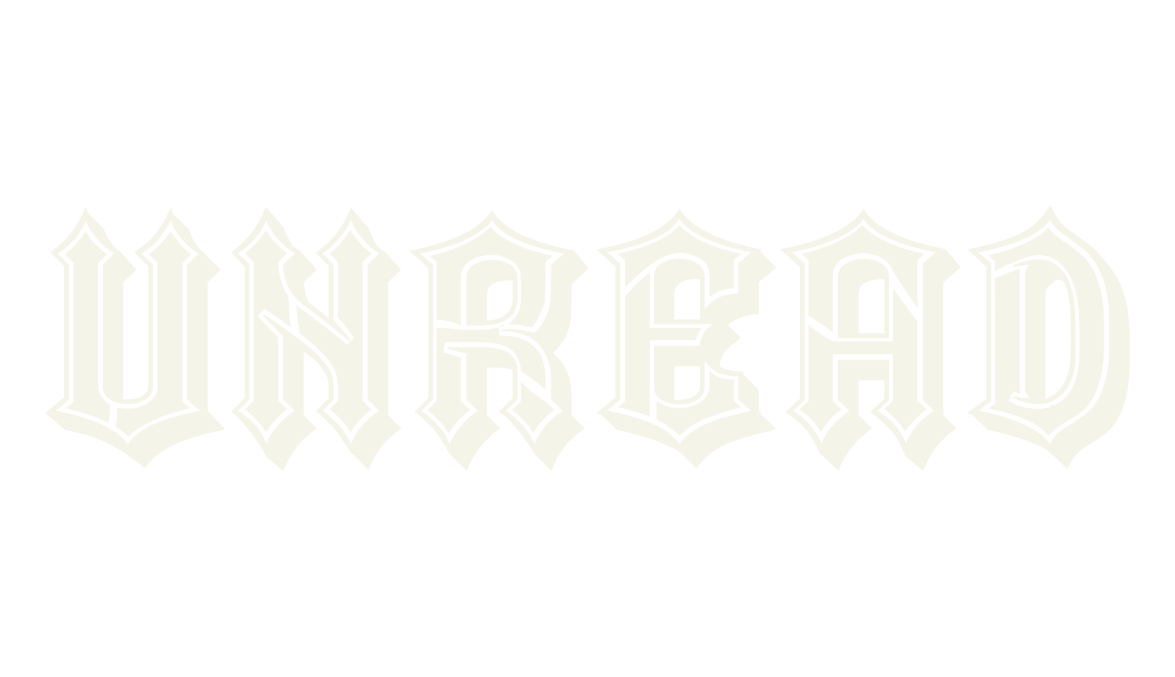 Unread, gothic font preview