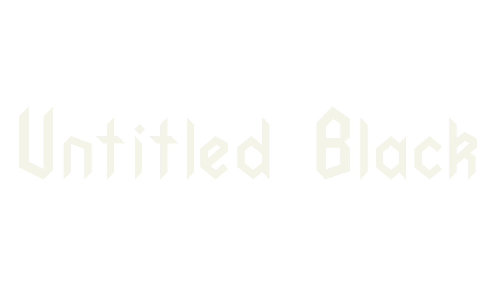 Untitled Black, tattoo font preview