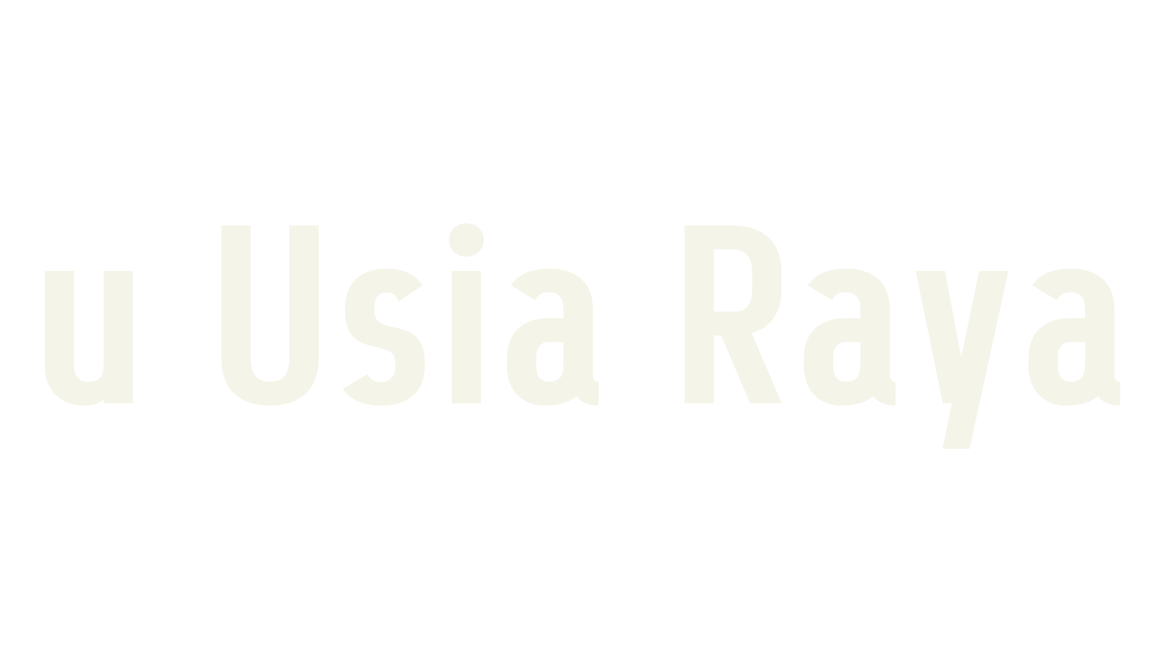 u Usia Raya, sans font preview
