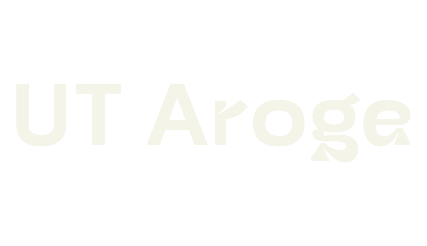 UT Aroge, curvy font preview