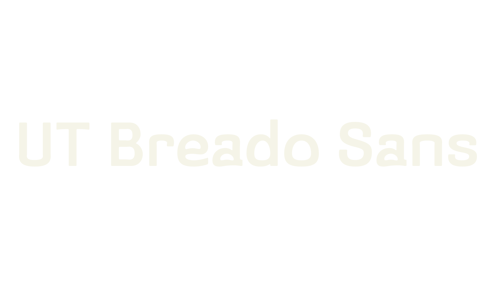 UT Breado Sans, food font preview