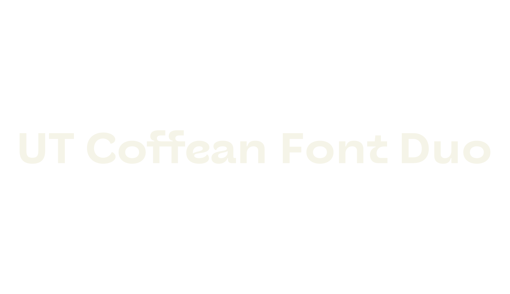 UT Coffean Font Duo, display font preview