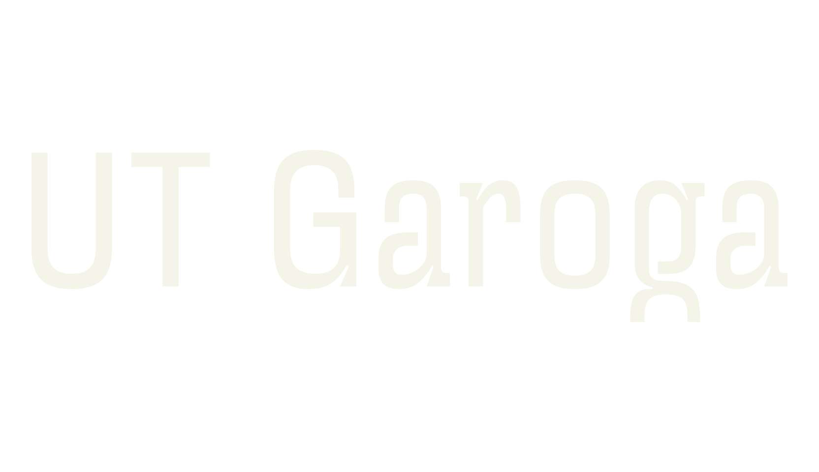 UT Garoga, sans serif font preview