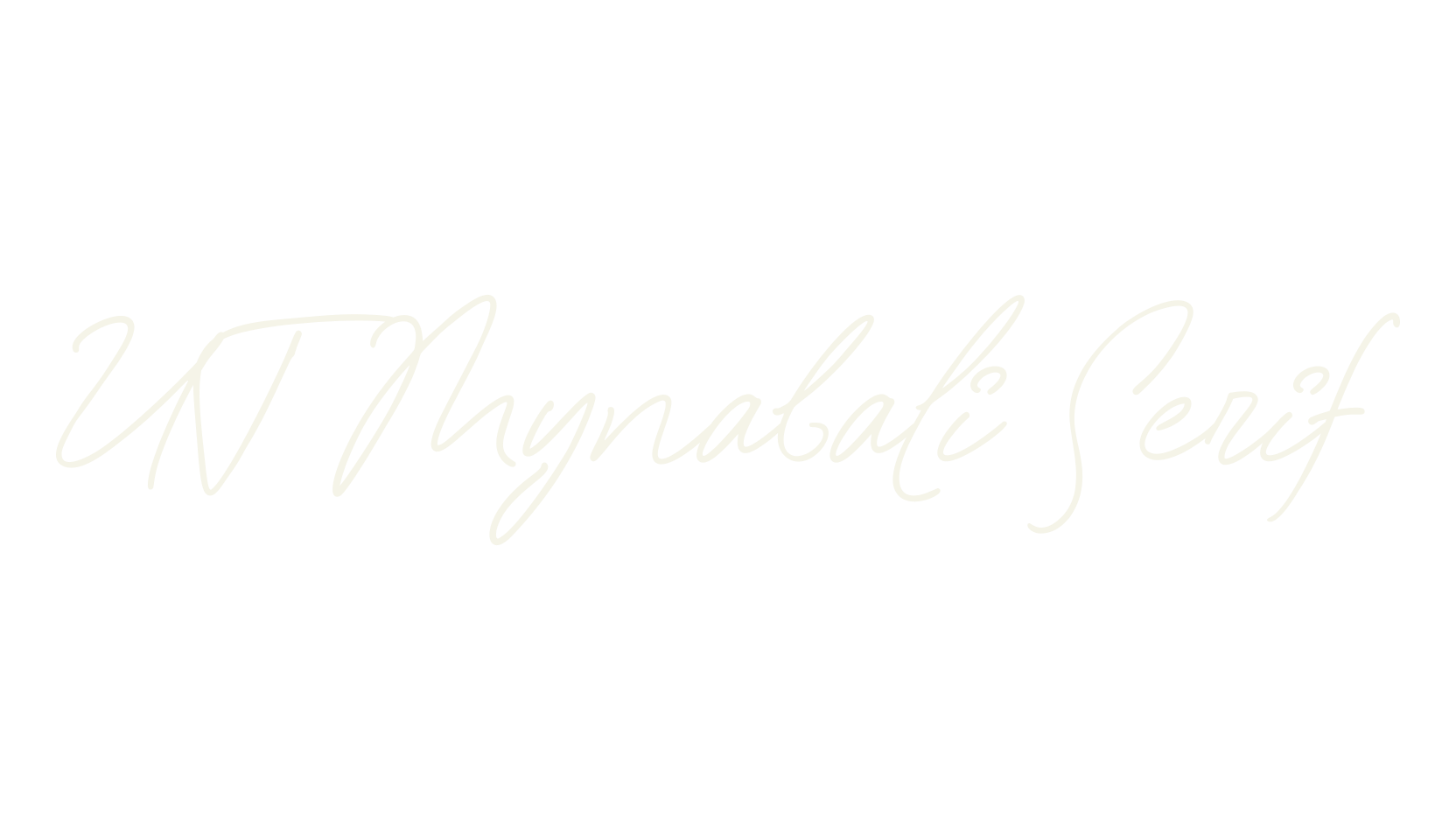 UT Mynabali Serif, calligraphy font preview