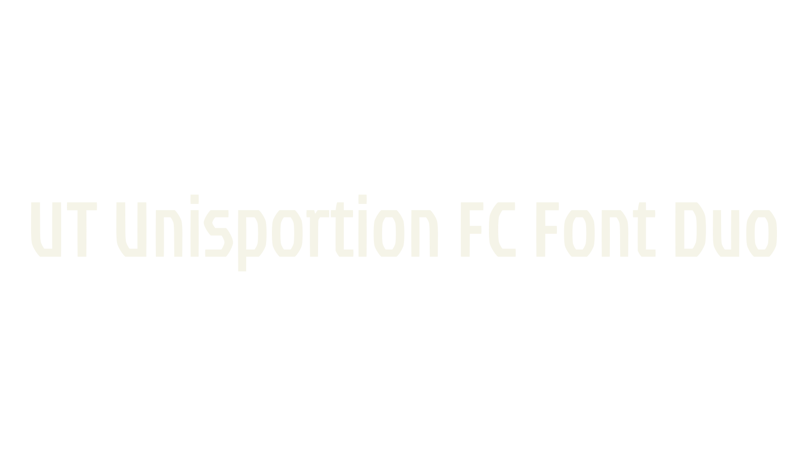UT Unisportion FC Font Duo, sans serif font preview