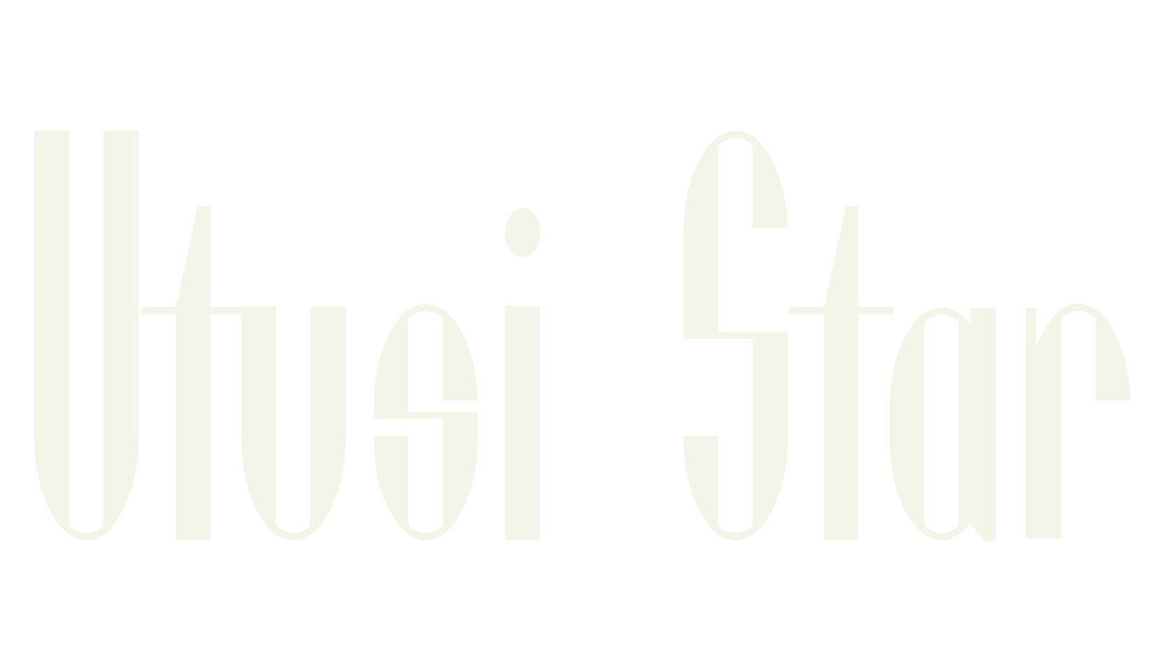 Utusi Star, display font preview