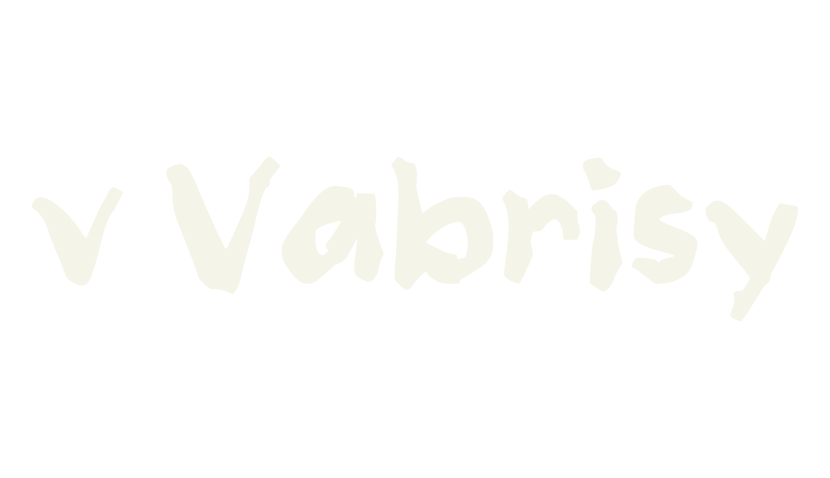 v Vabrisy, handwritten font preview