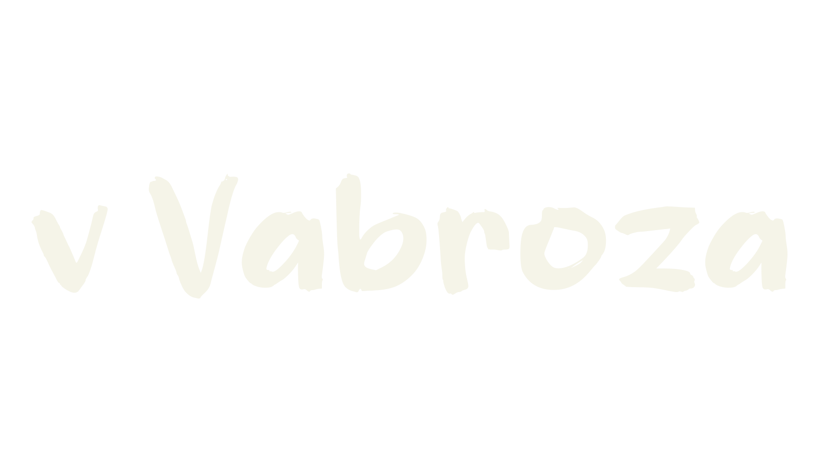 v Vabroza, handwritten font preview