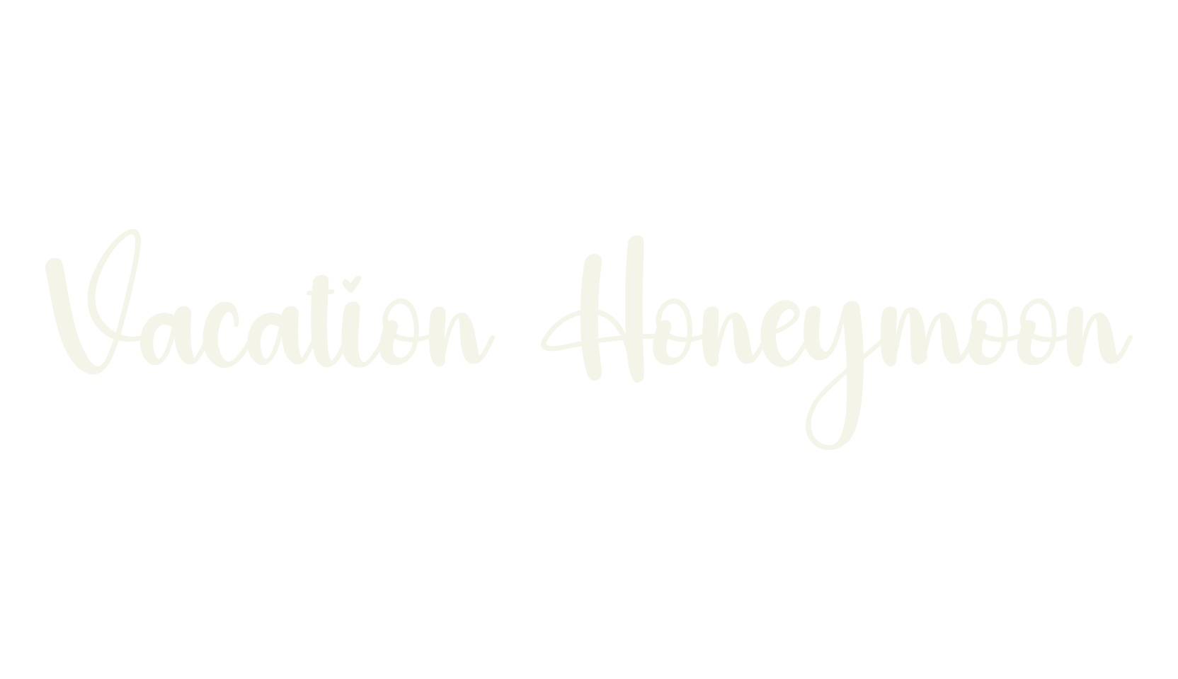 Vacation Honeymoon, calligraphy font preview