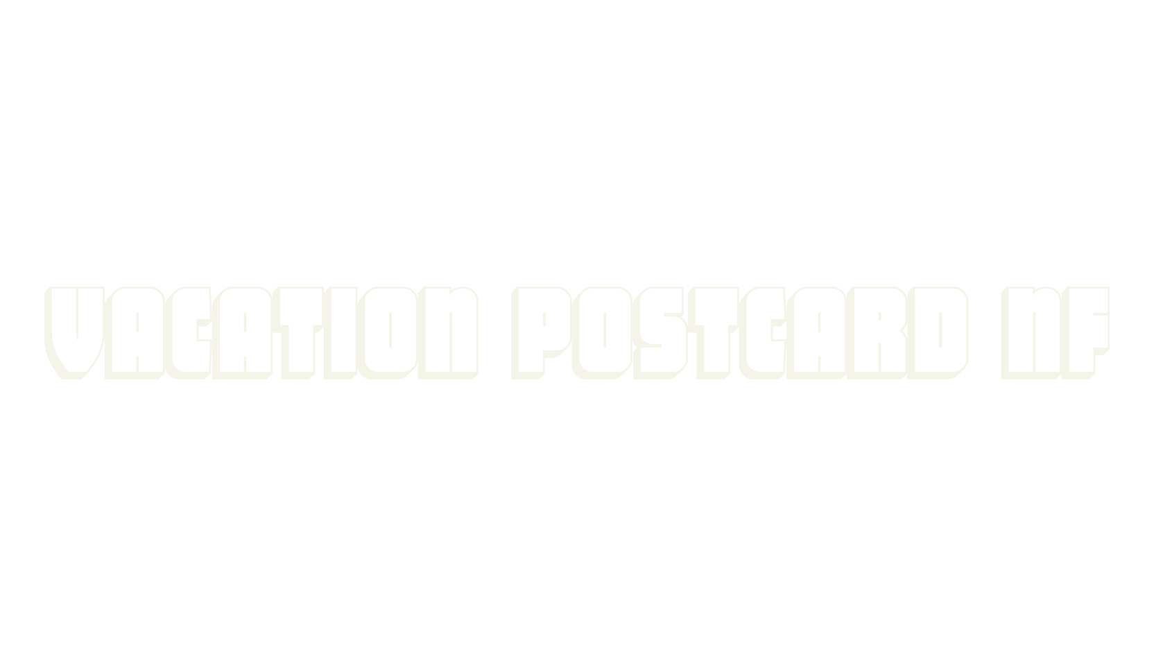 Vacation Postcard NF, display market font preview