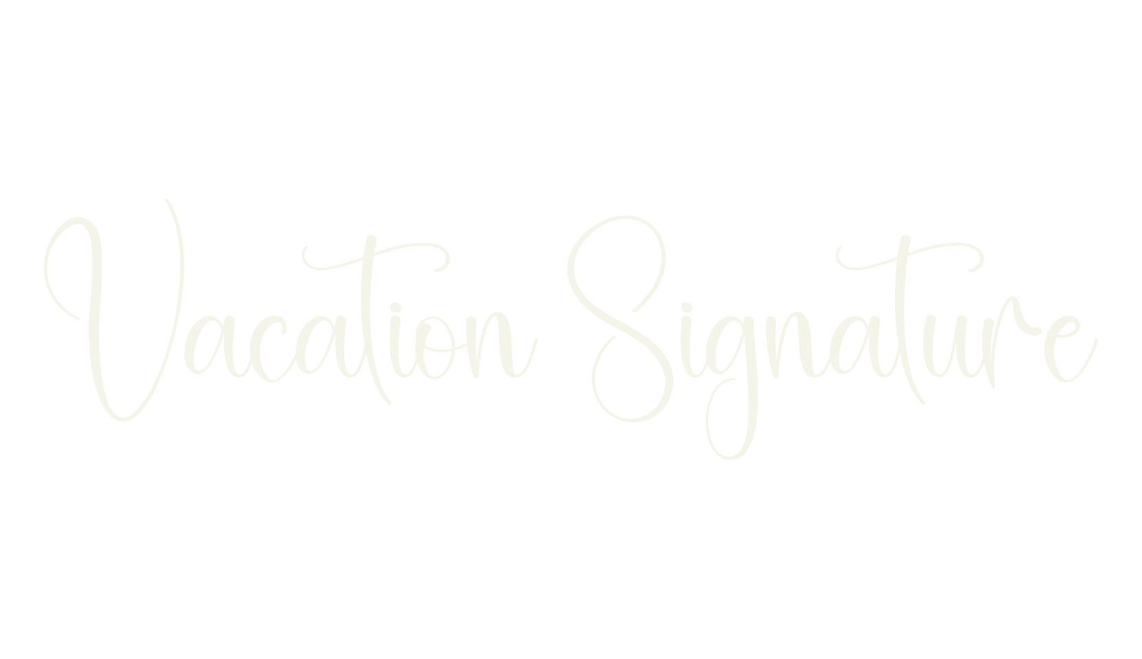 Vacation Signature, fashion script font preview