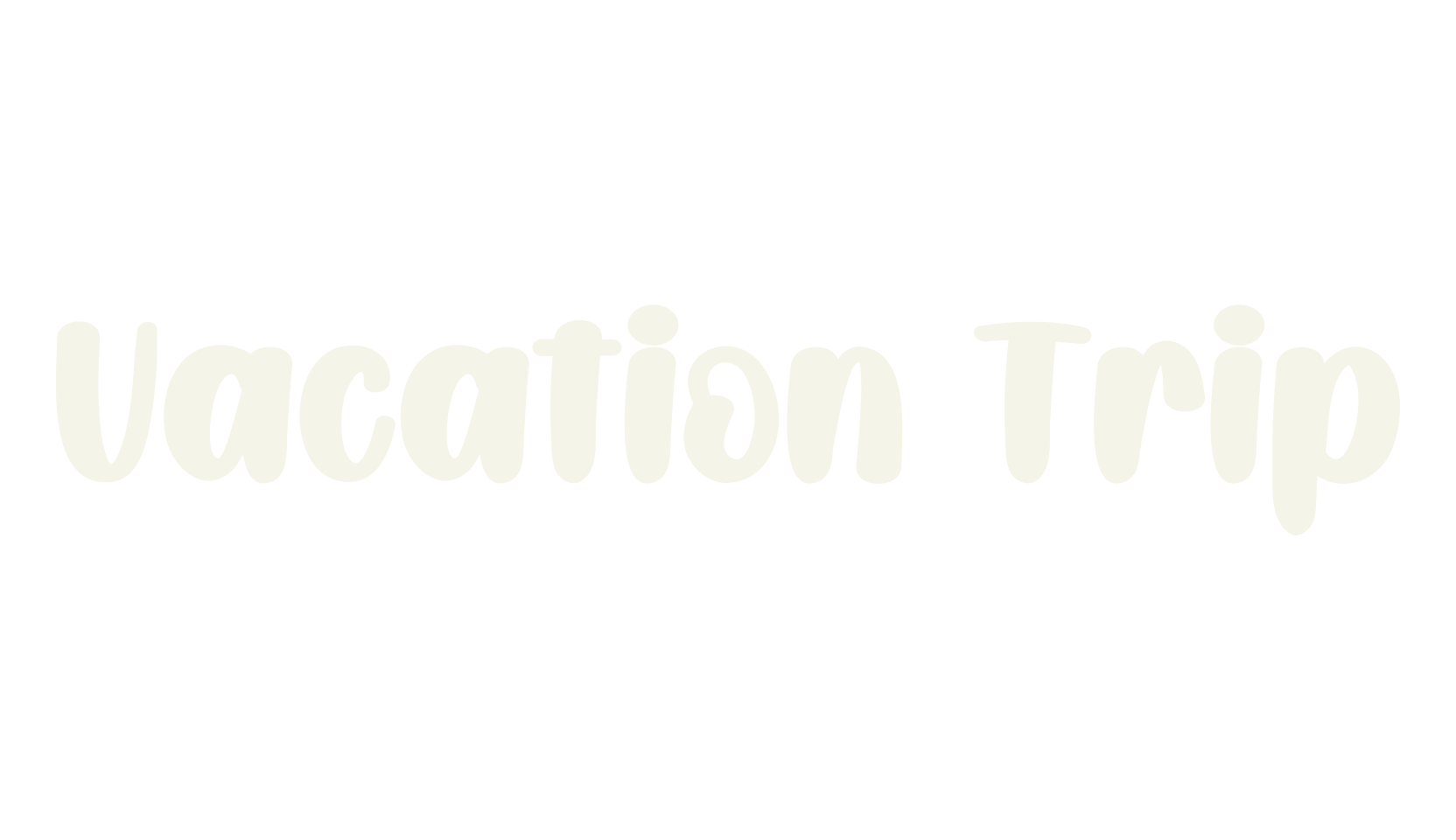 Vacation Trip, script font preview