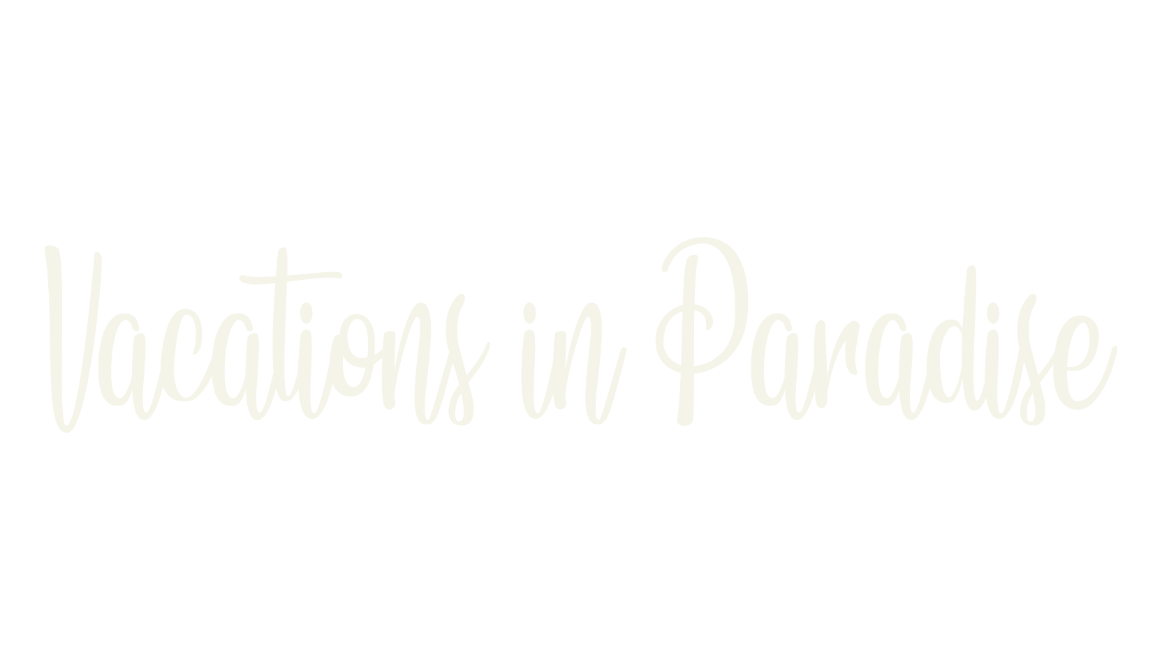 Vacations in Paradise, fashion script font preview
