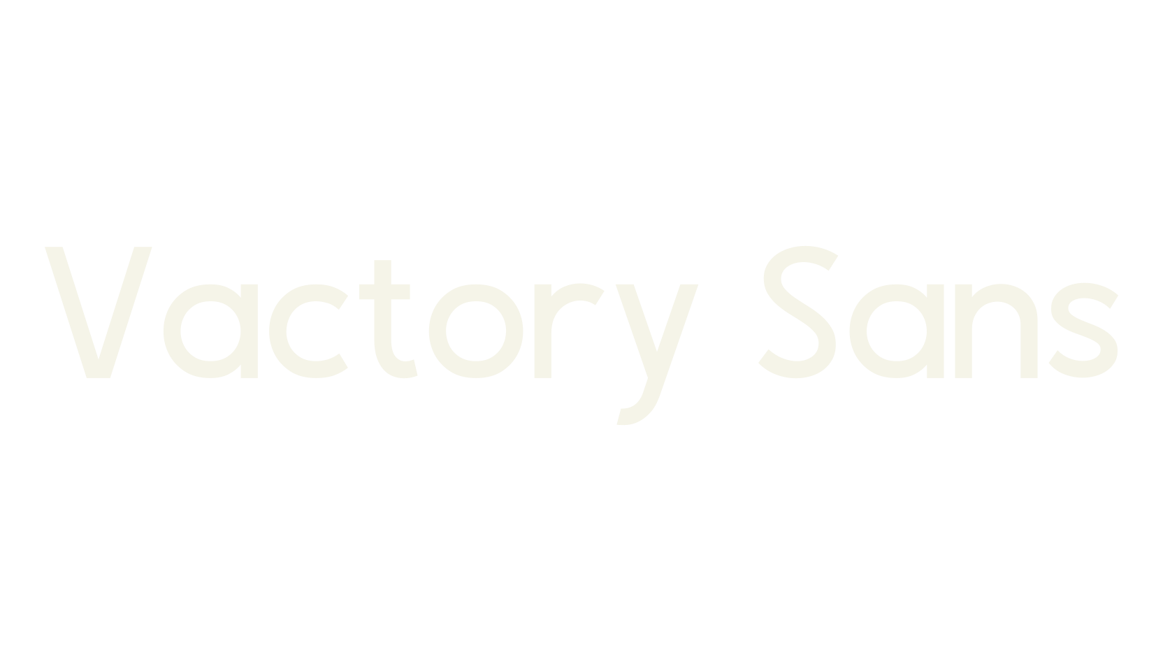 Vactory Sans, sans serif font preview
