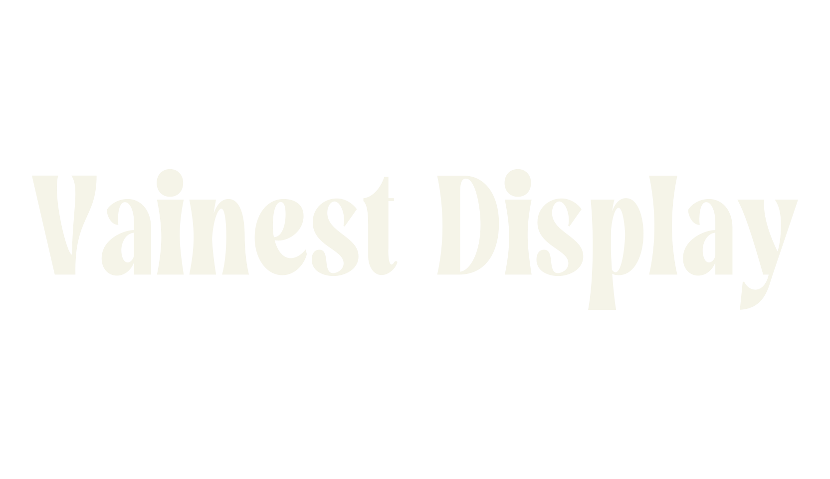 Vainest Display, vintage font preview