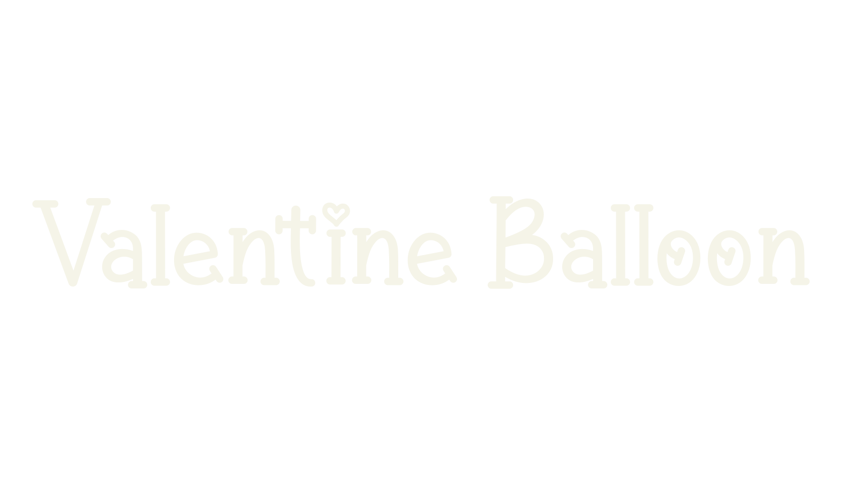 Valentine Balloon, heart font preview