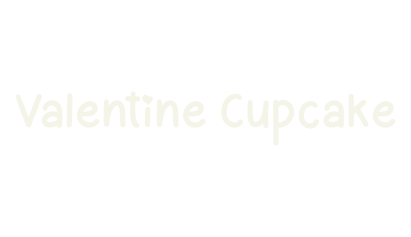 Valentine Cupcake, heart font preview