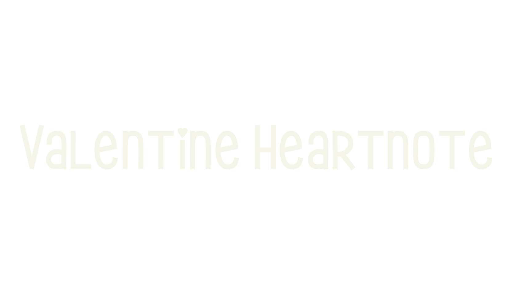 Valentine Heartnote, heart font preview