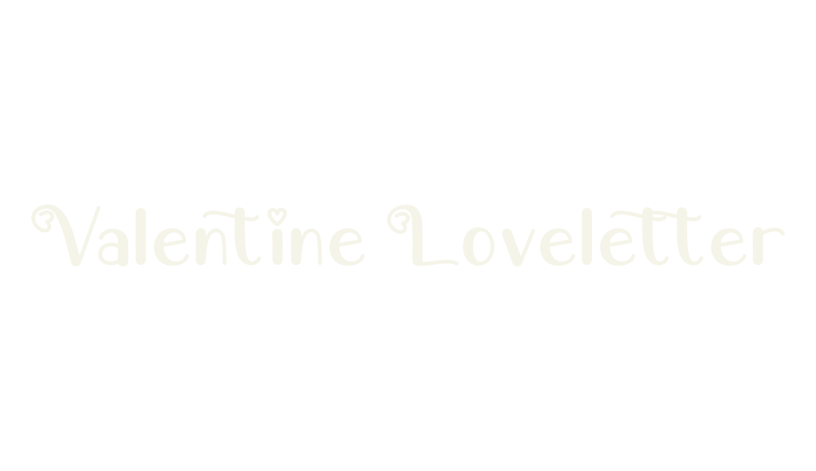 Valentine Loveletter, heart font preview