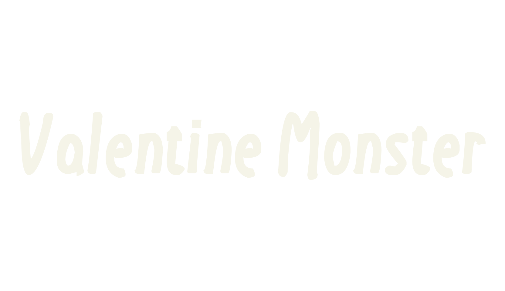Valentine Monster, marker font preview