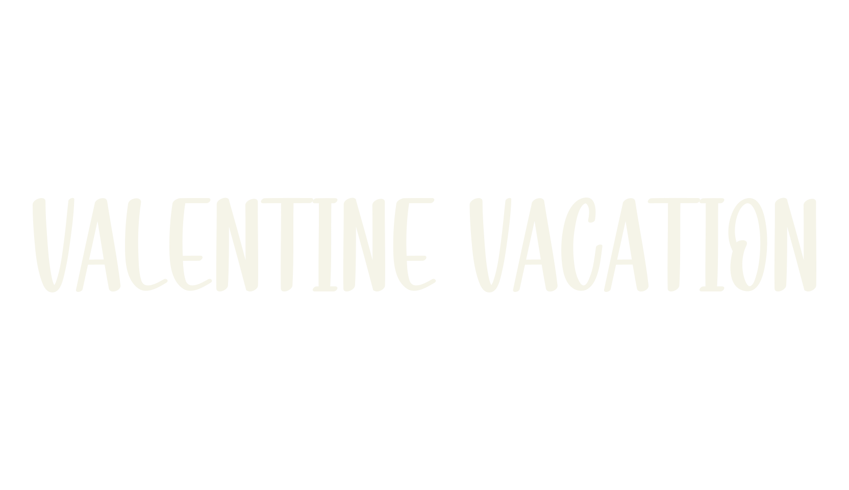 Valentine Vacation, script font preview