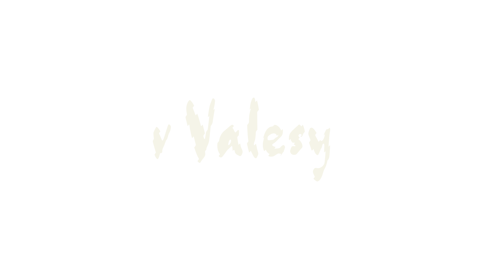 v Valesy, handwritten font preview