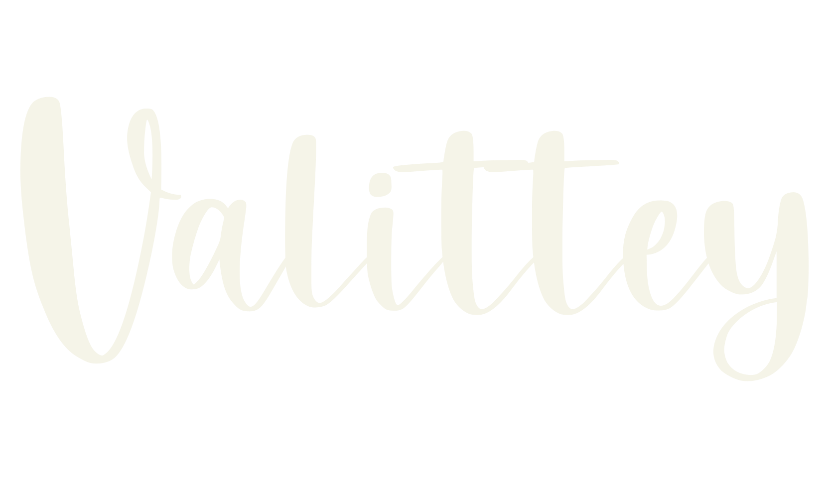 Valittey, outline font preview