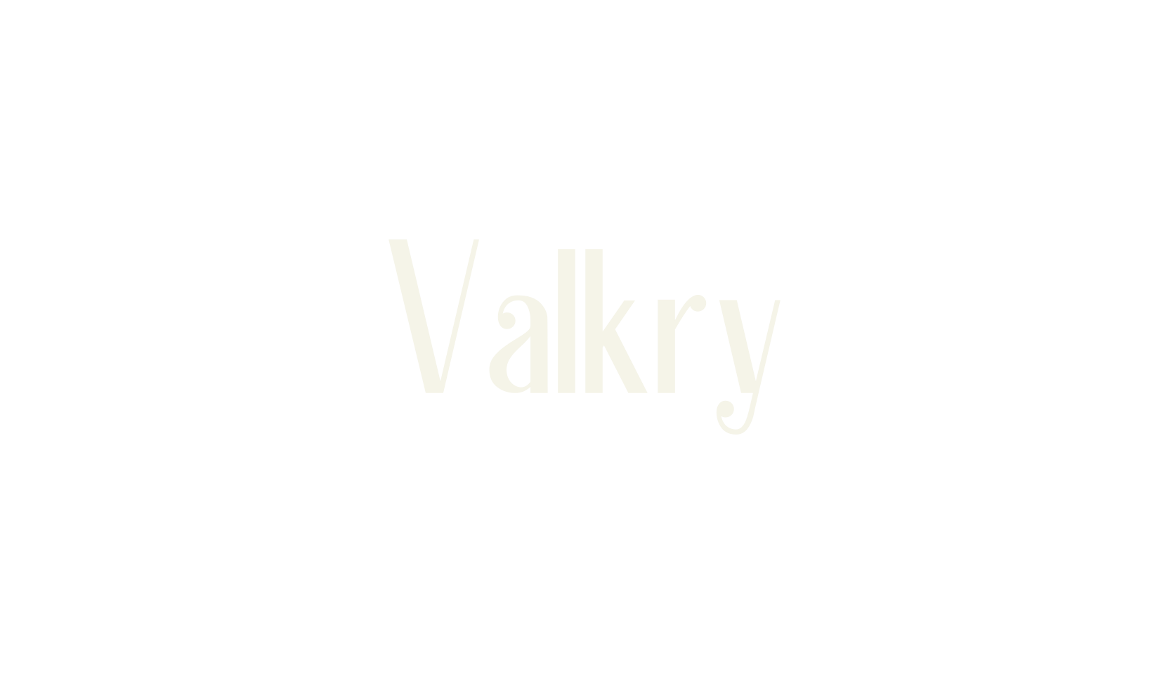 Valkry, album cover font preview